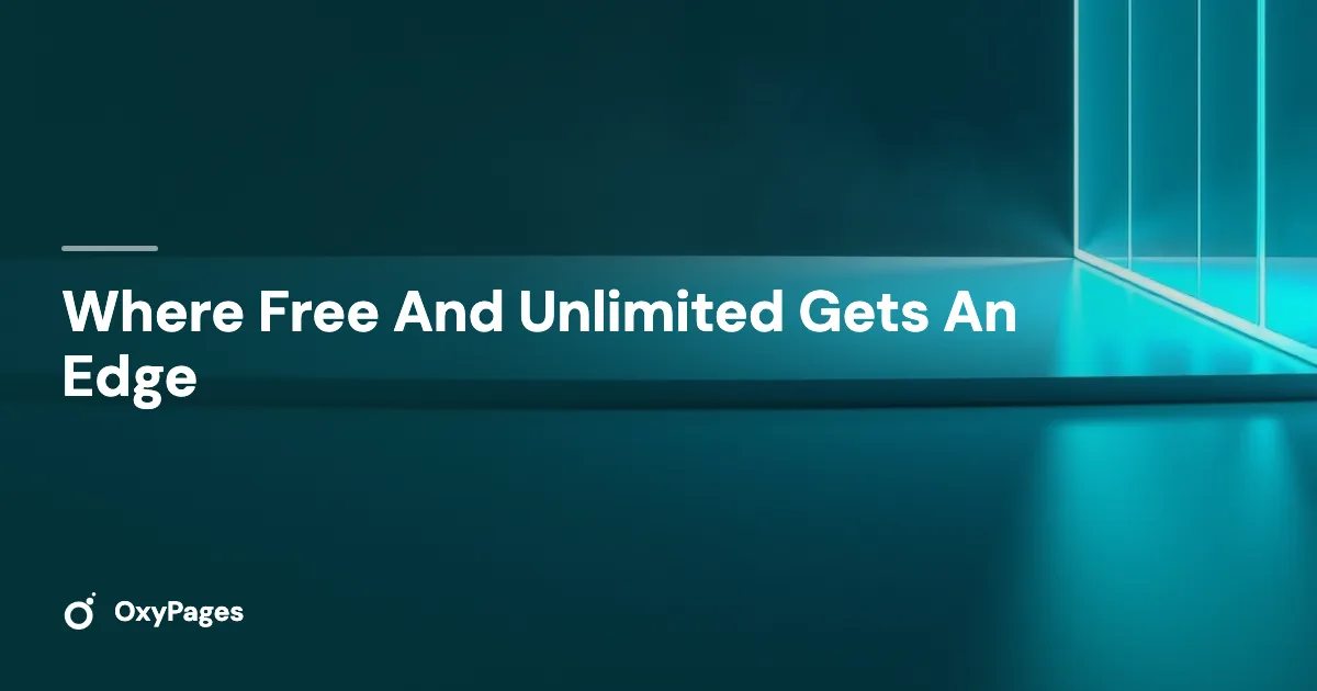 Where Free And Unlimited Gets An Edge - OxyPages