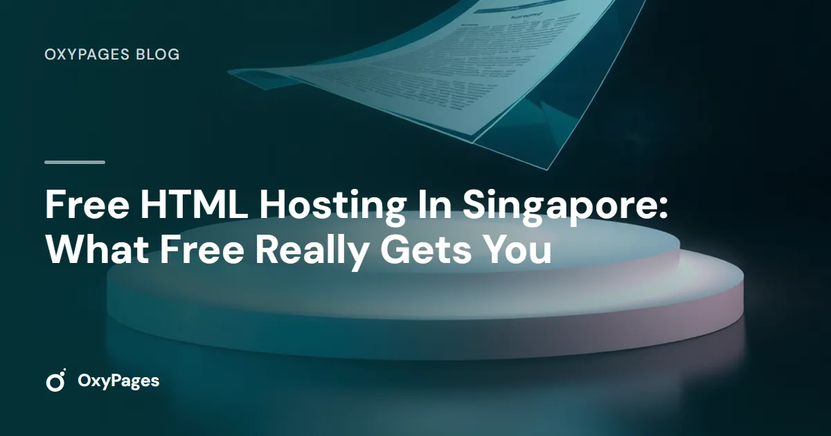 Free HTML Hosting In Singapore: What Free Really Gets You