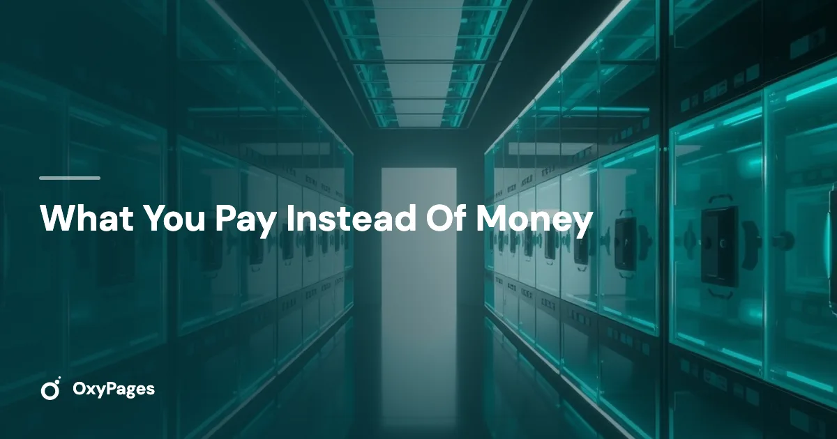 What You Pay Instead Of Money - OxyPages