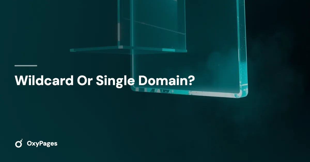 Wildcard Or Single Domain? - OxyPages