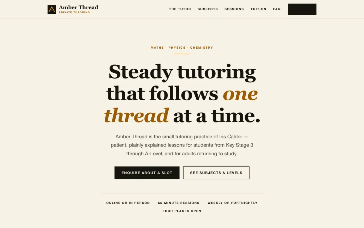 Amber Thread Private Tutor