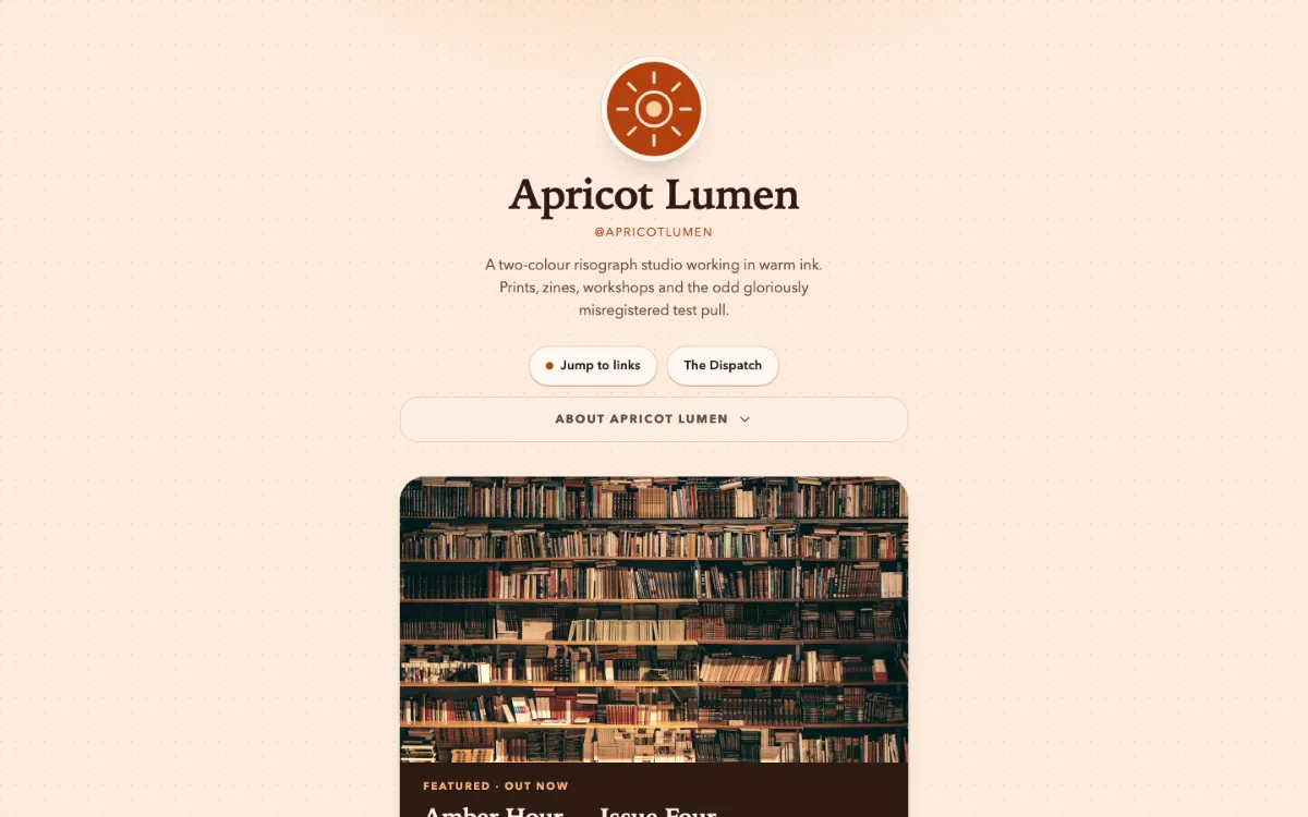 Apricot Lumen Link In Bio