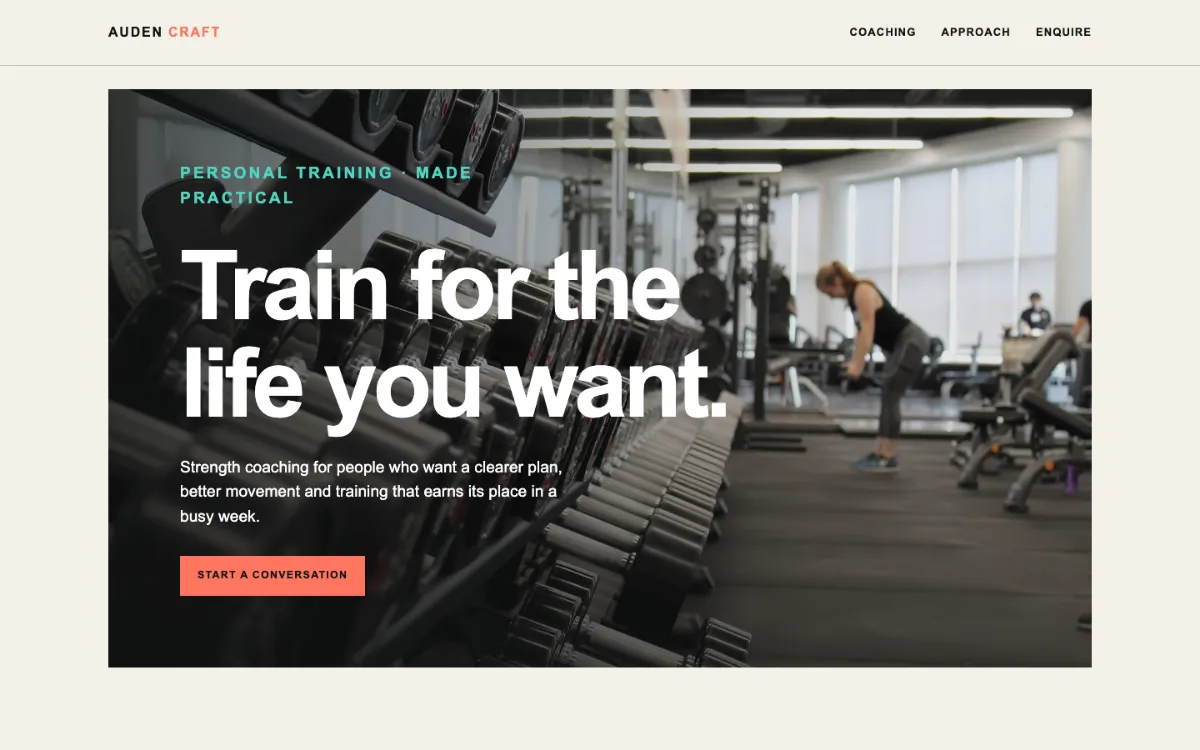 Auden Craft Personal Trainer