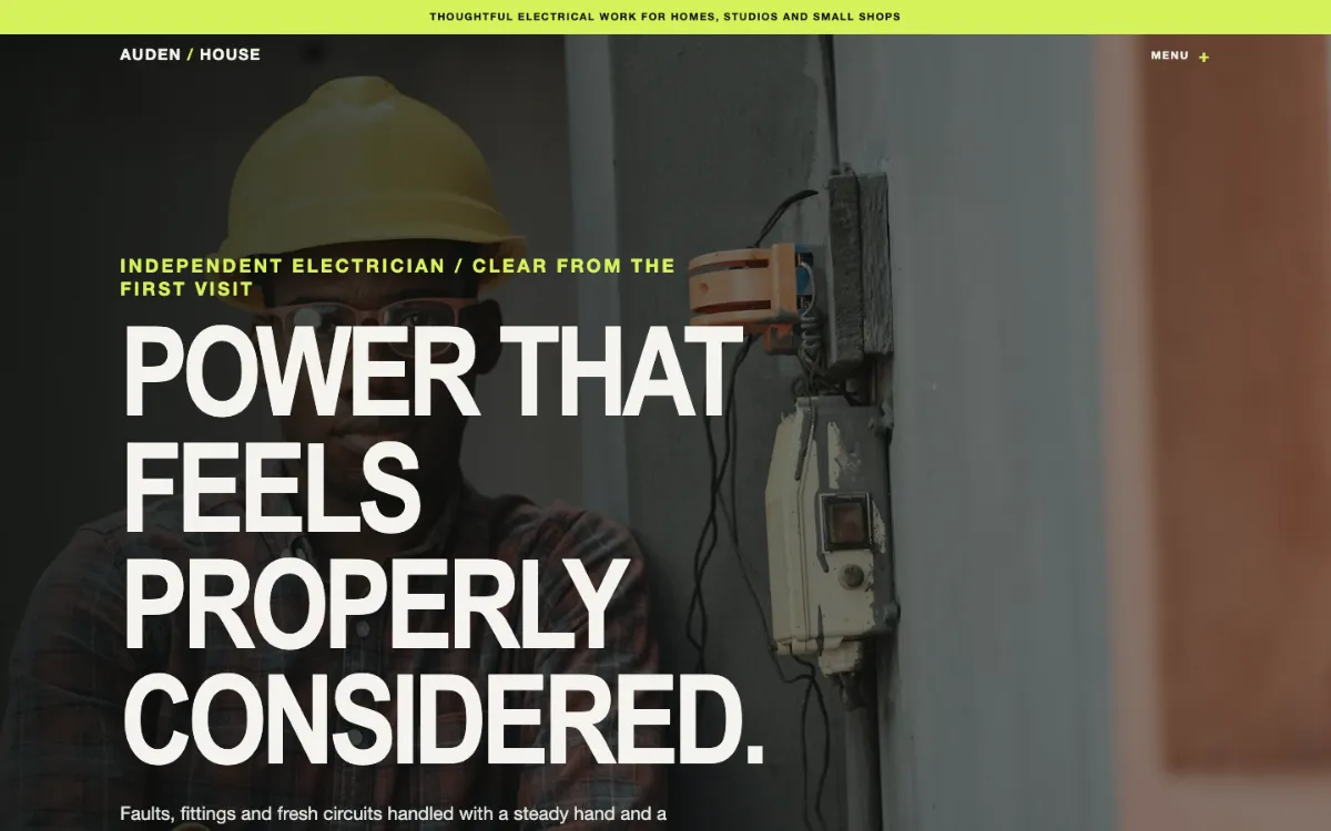 Auden House Electrician