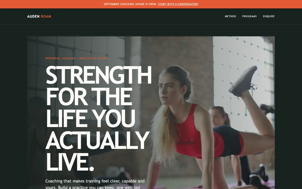 Auden Roam Personal Trainer