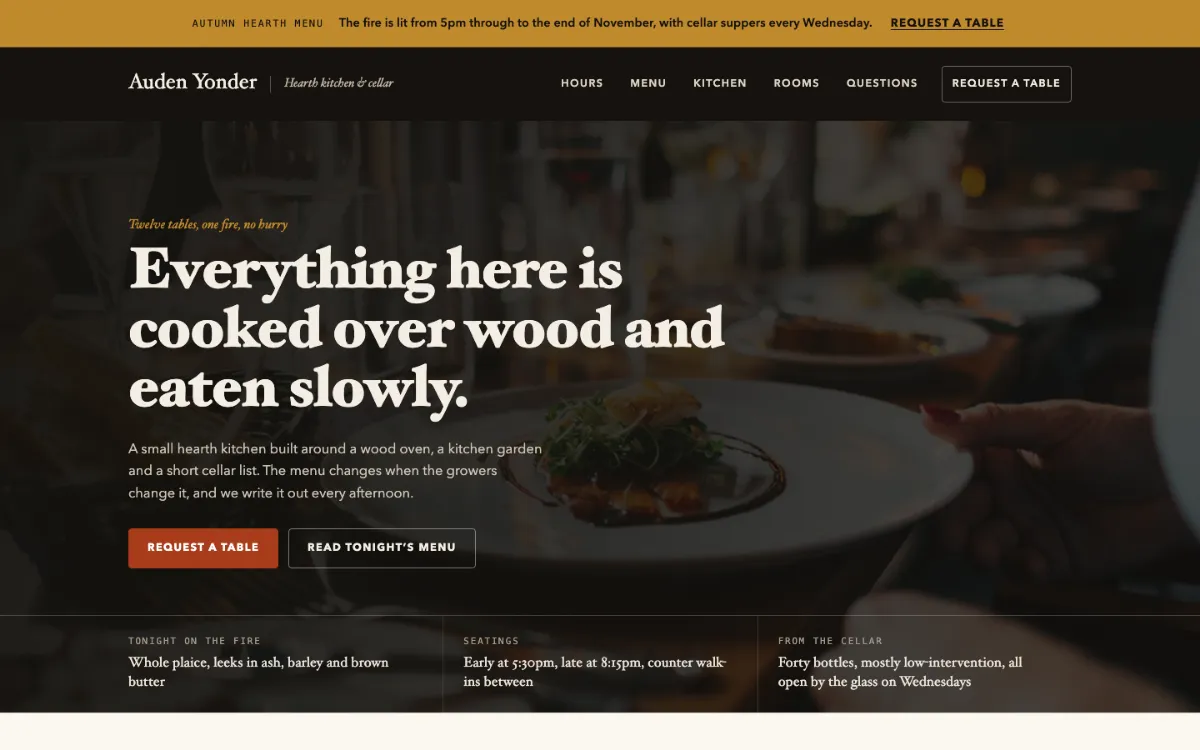 Auden Yonder Restaurant