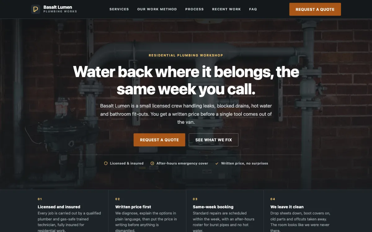 Basalt Lumen Plumber
