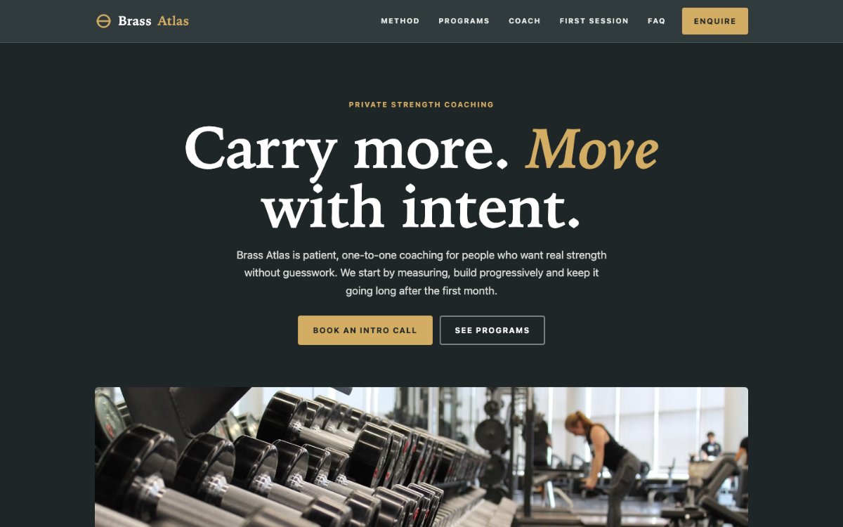 Brass Atlas Personal Trainer