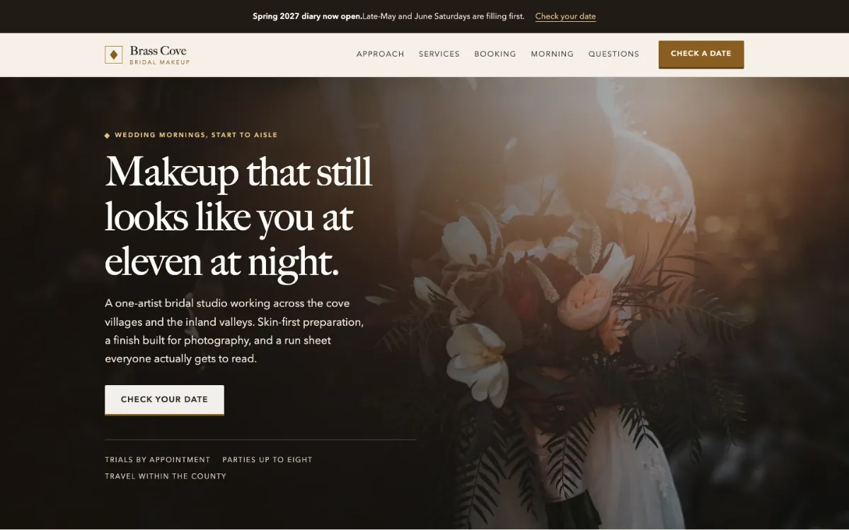 Brass Cove Bridal Makeup