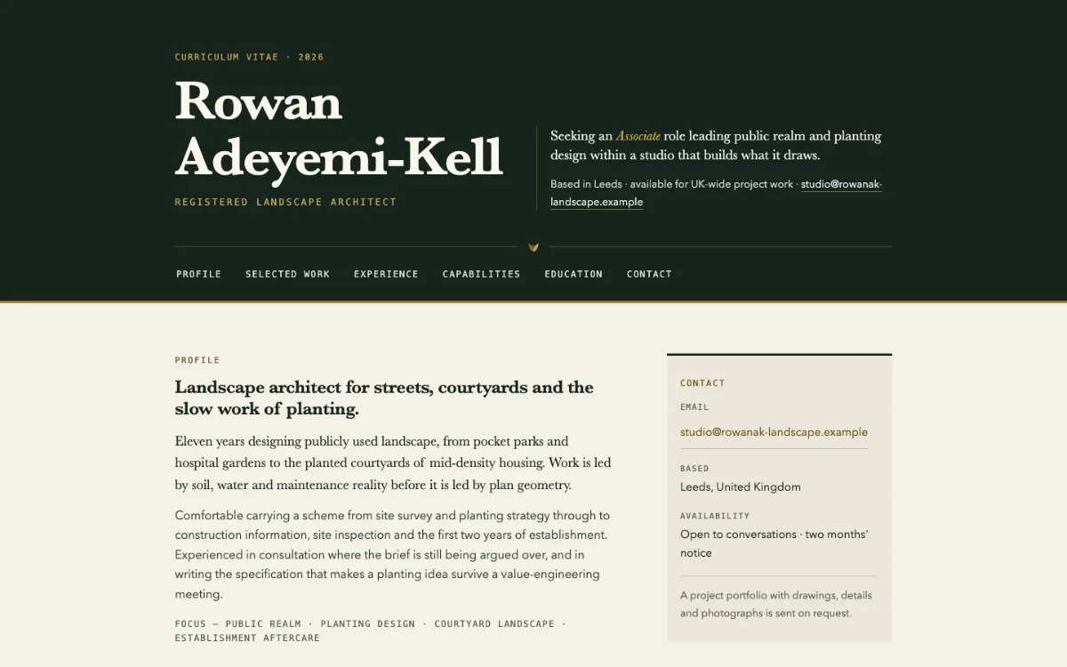 Brass Garden Resume