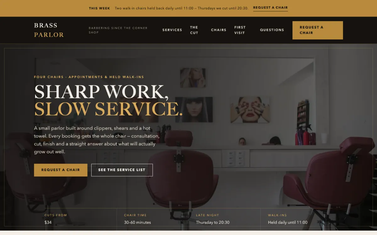 Brass Parlor Barber