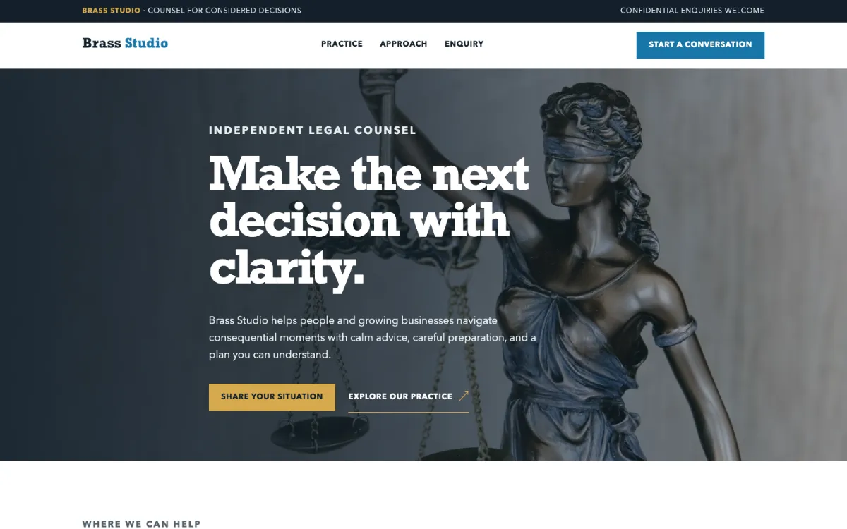 Brass Studio Lawyer