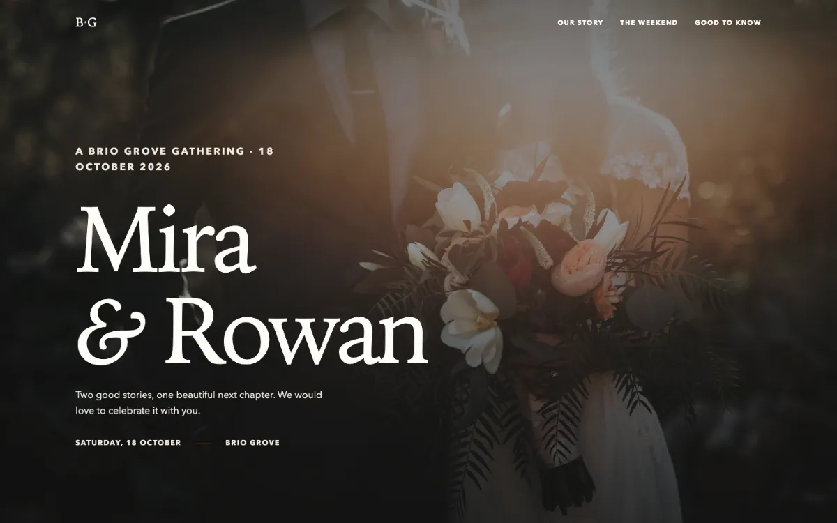 Brio Grove Wedding