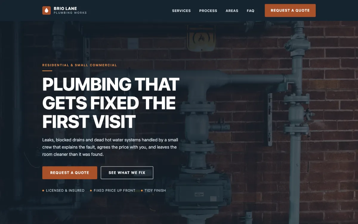 Brio Lane Plumber