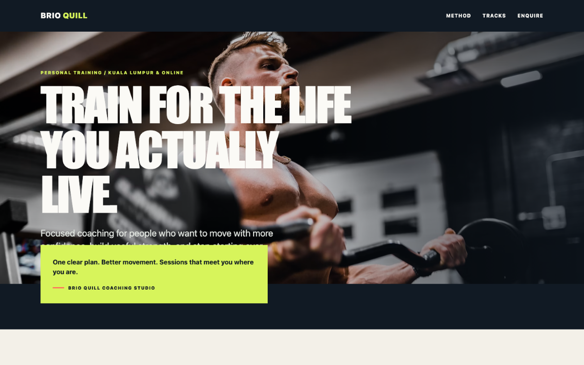 Brio Quill Personal Trainer