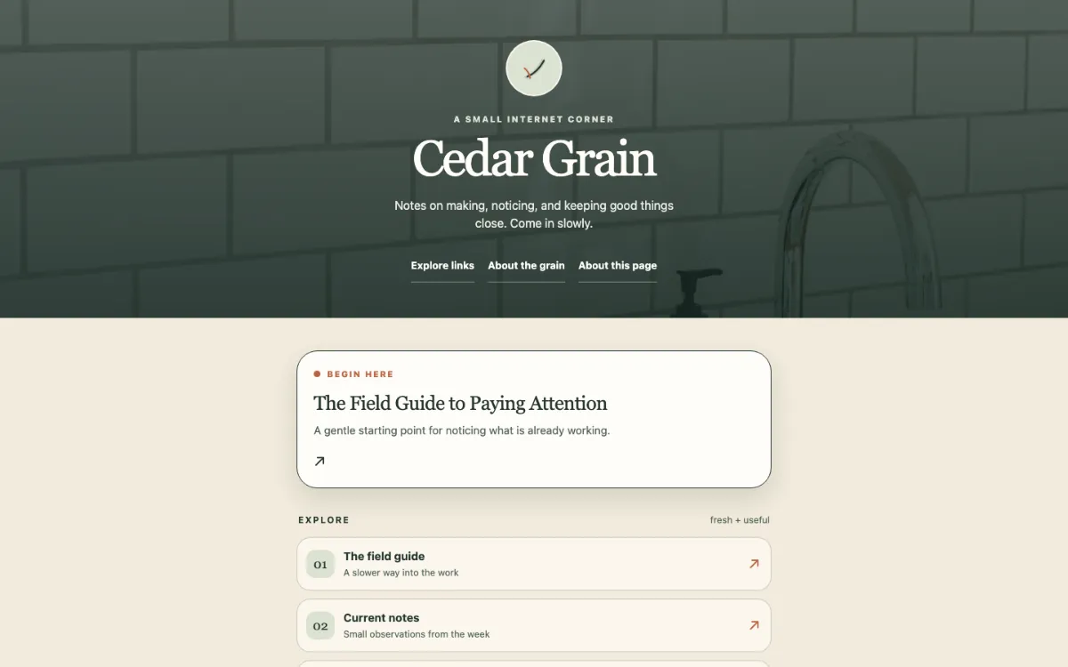 Cedar Grain Link In Bio