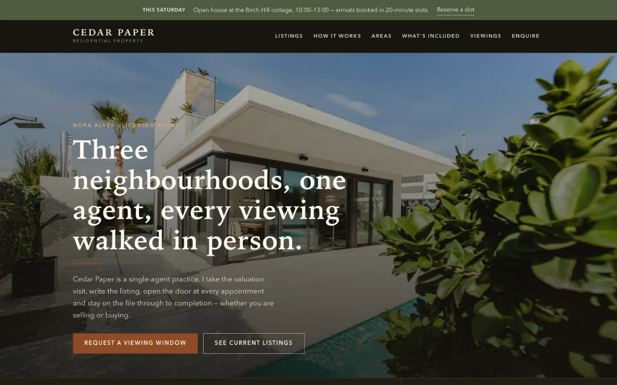 Cedar Paper Real Estate Agent