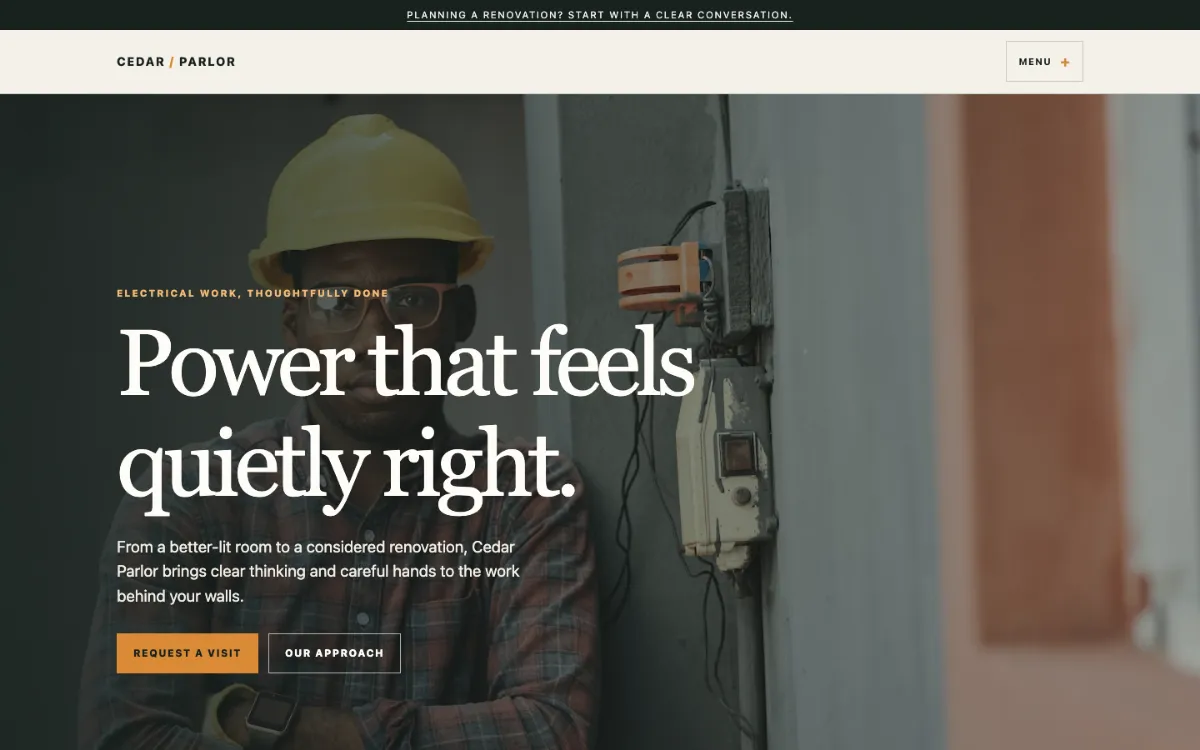 Cedar Parlor Electrician