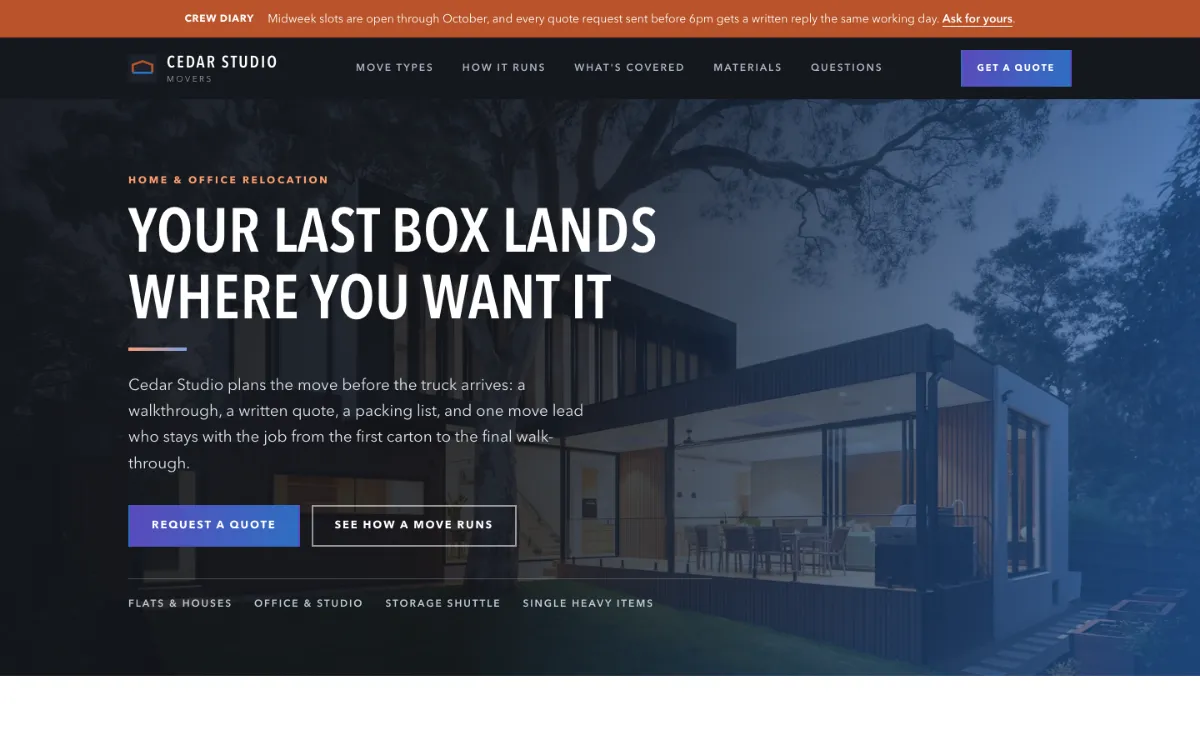 Cedar Studio Movers