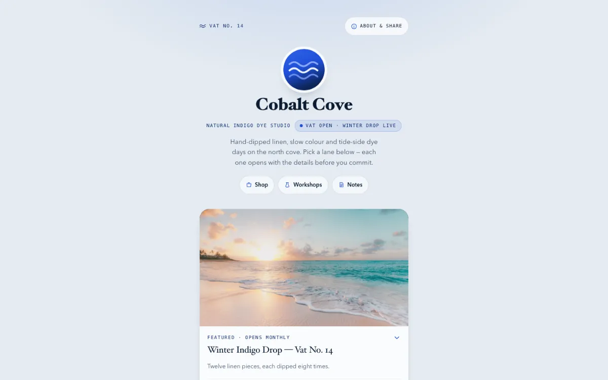 Cobalt Cove Link In Bio