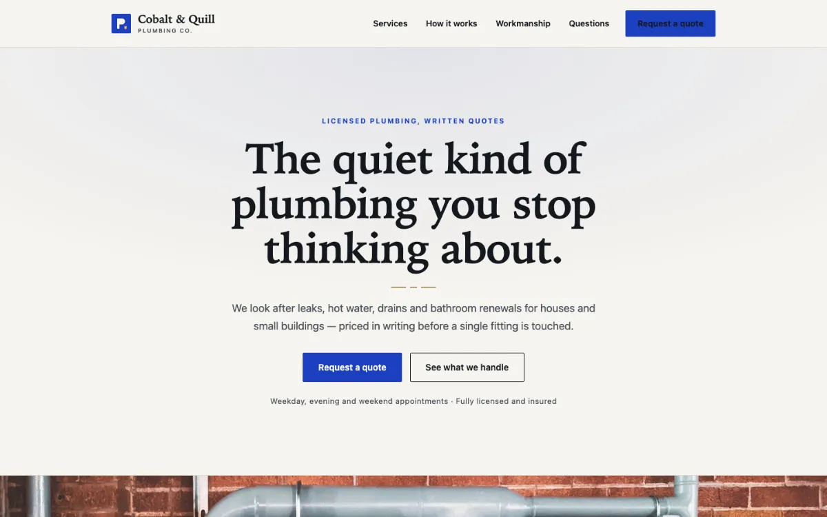 Cobalt Quill Plumber