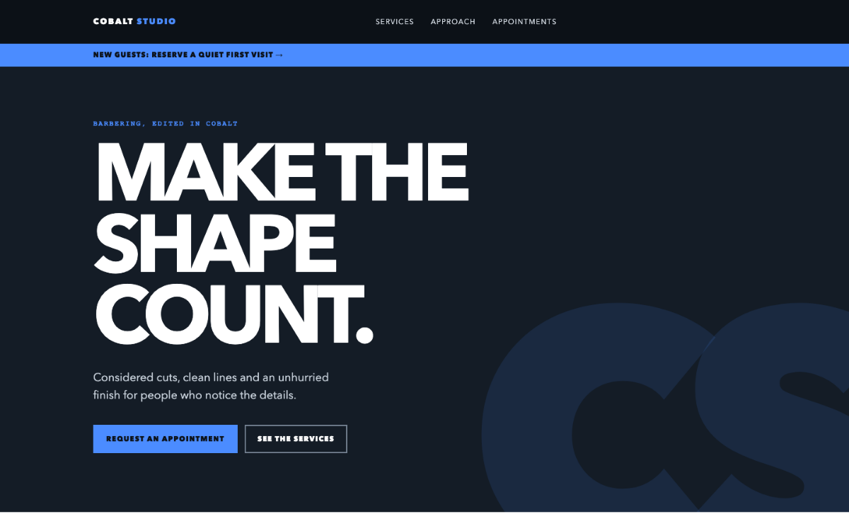 Cobalt Studio Barber