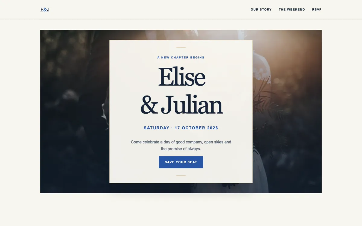 Cobalt Studio Wedding