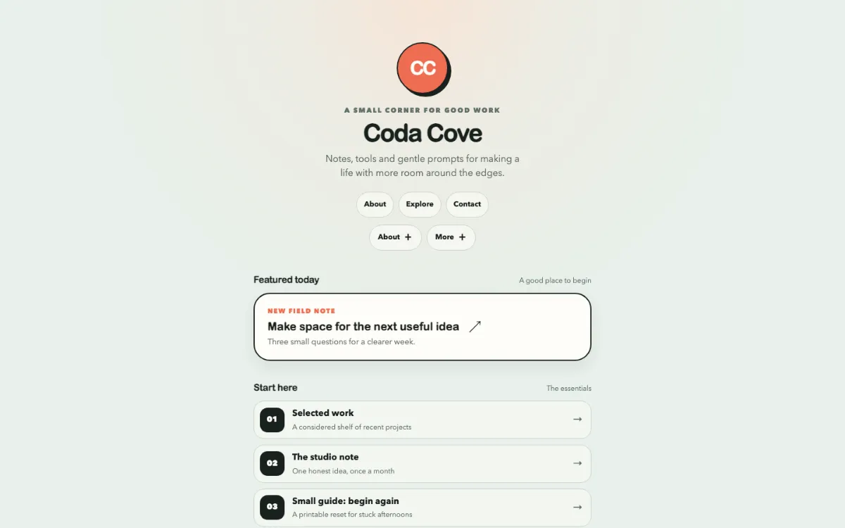 Coda Cove Link In Bio