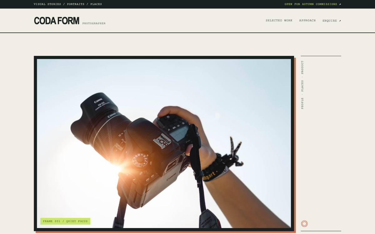 Coda Form Photographer