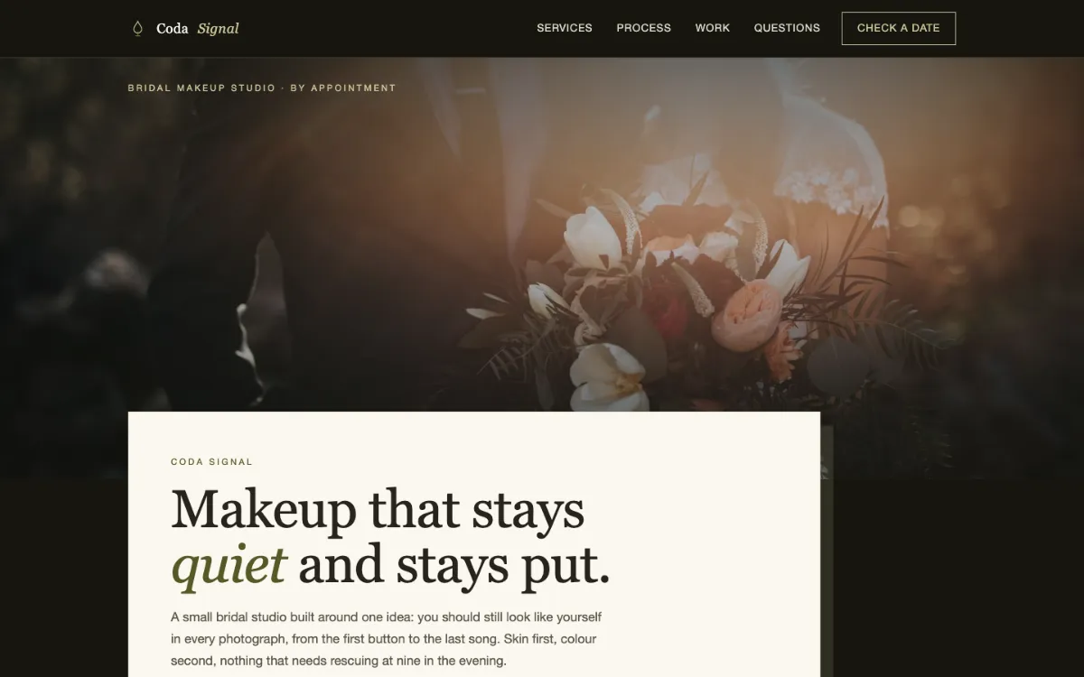 Coda Signal Bridal Makeup