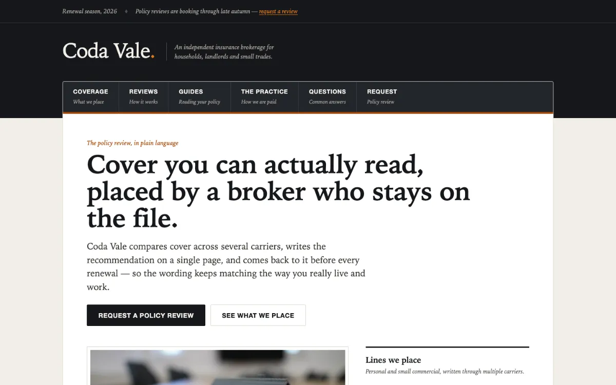 Coda Vale Insurance Agent