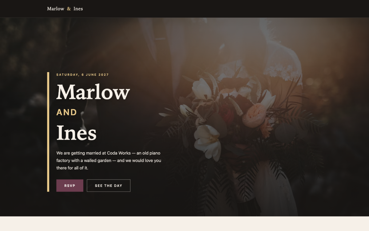 Coda Works Wedding
