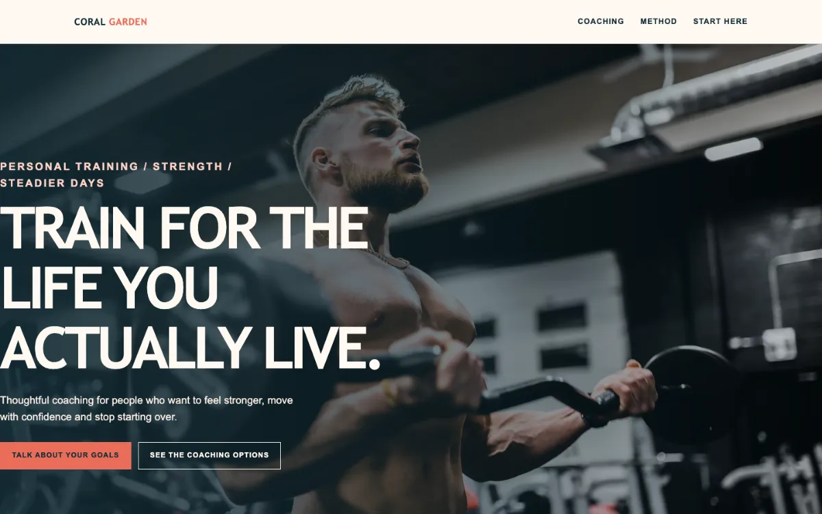 Coral Garden Personal Trainer