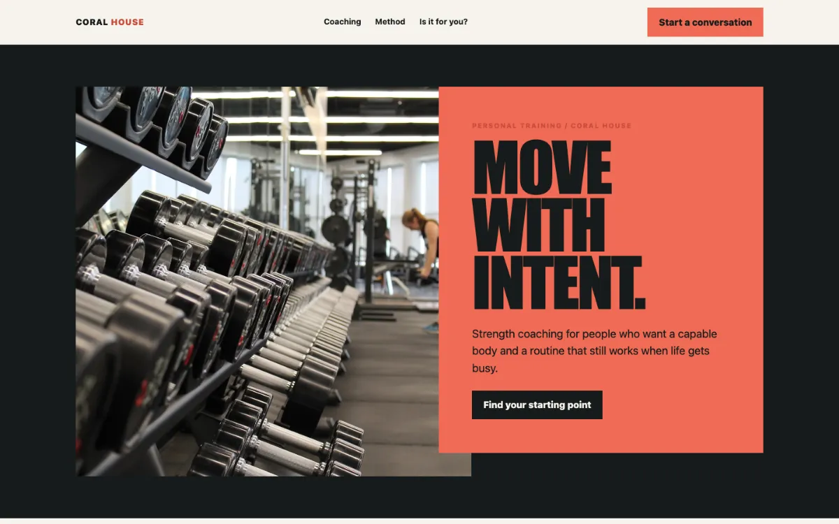 Coral House Personal Trainer