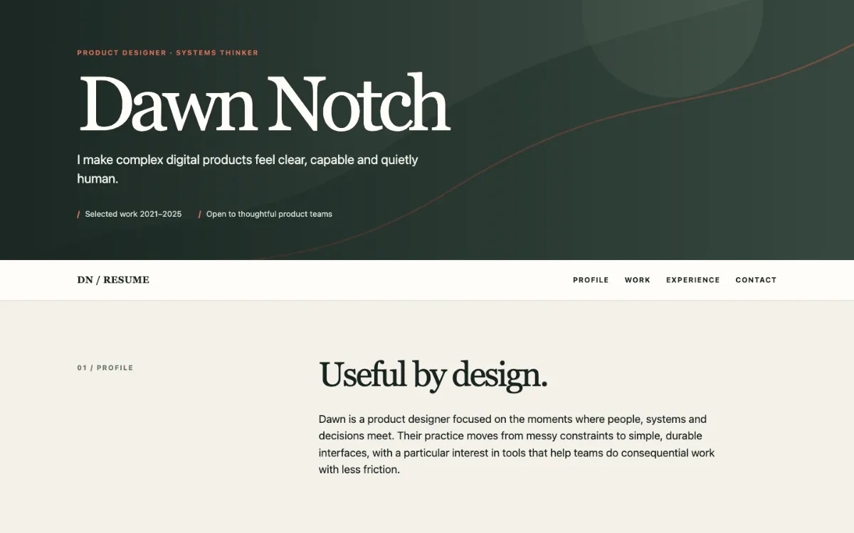 Dawn Notch Resume