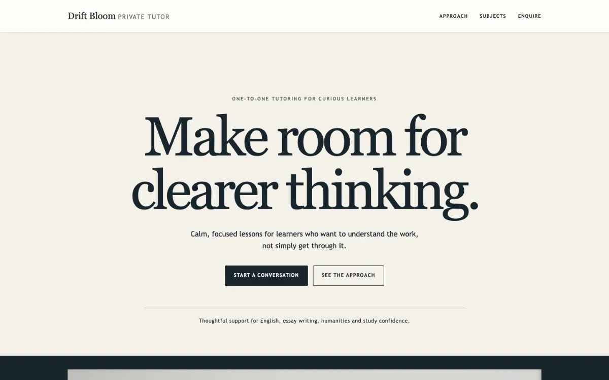 Drift Bloom Private Tutor