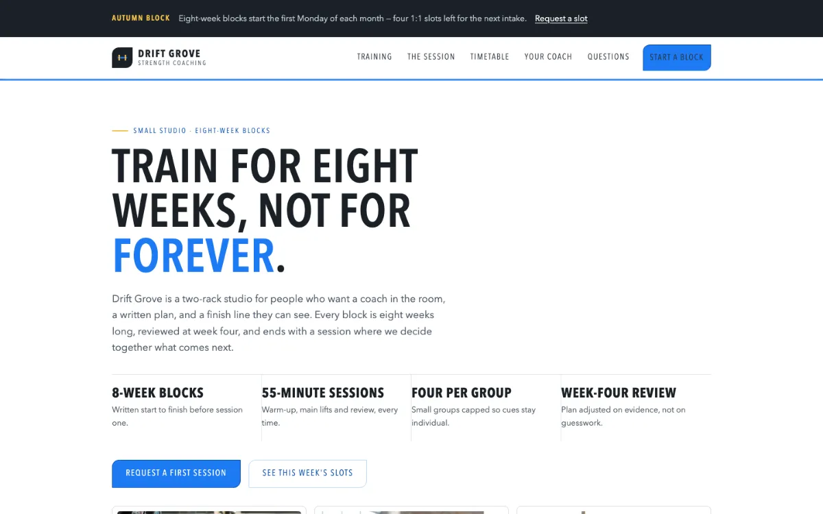 Drift Grove Personal Trainer