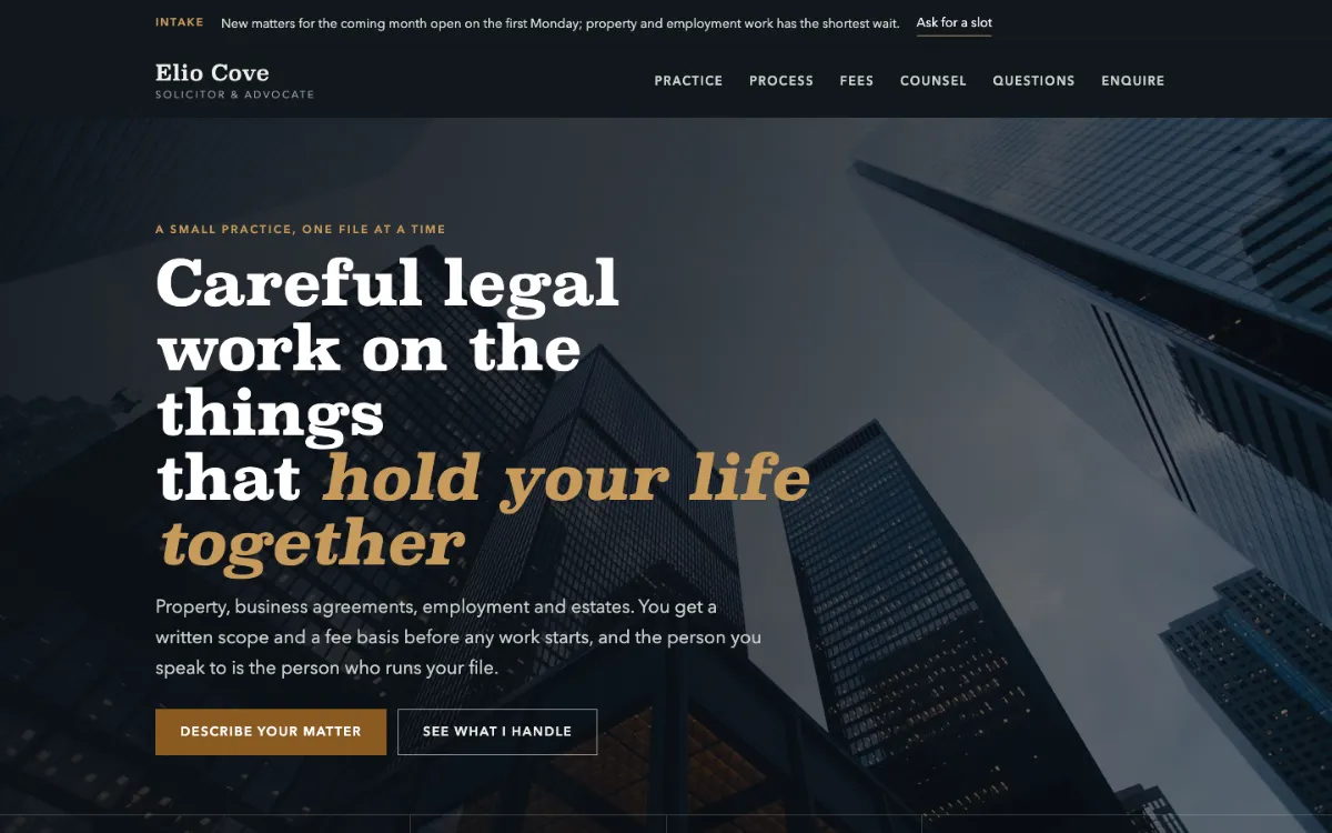 Elio Cove Lawyer