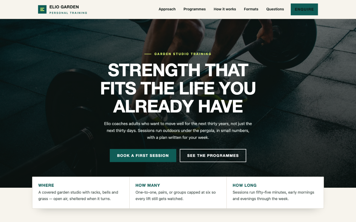Elio Garden Personal Trainer