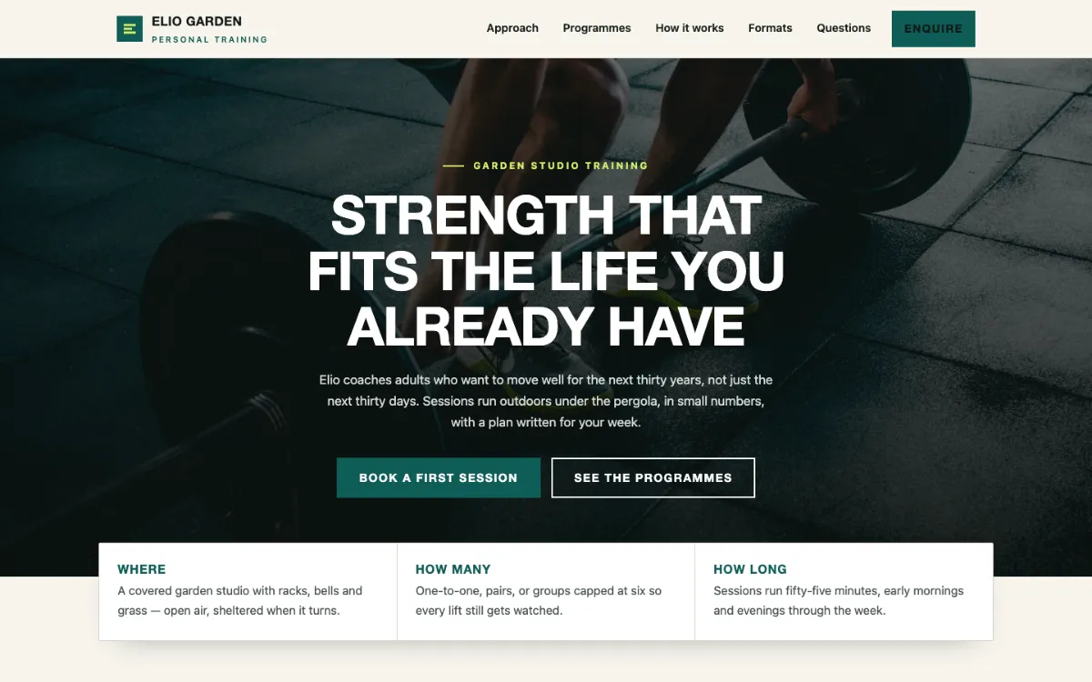 Elio Garden Personal Trainer