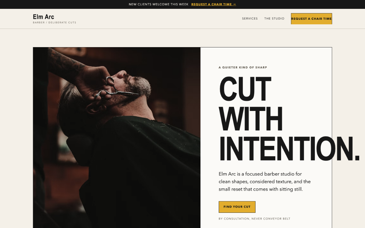 Elm Arc Barber