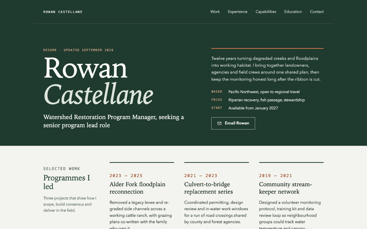 Elm Ridge Resume