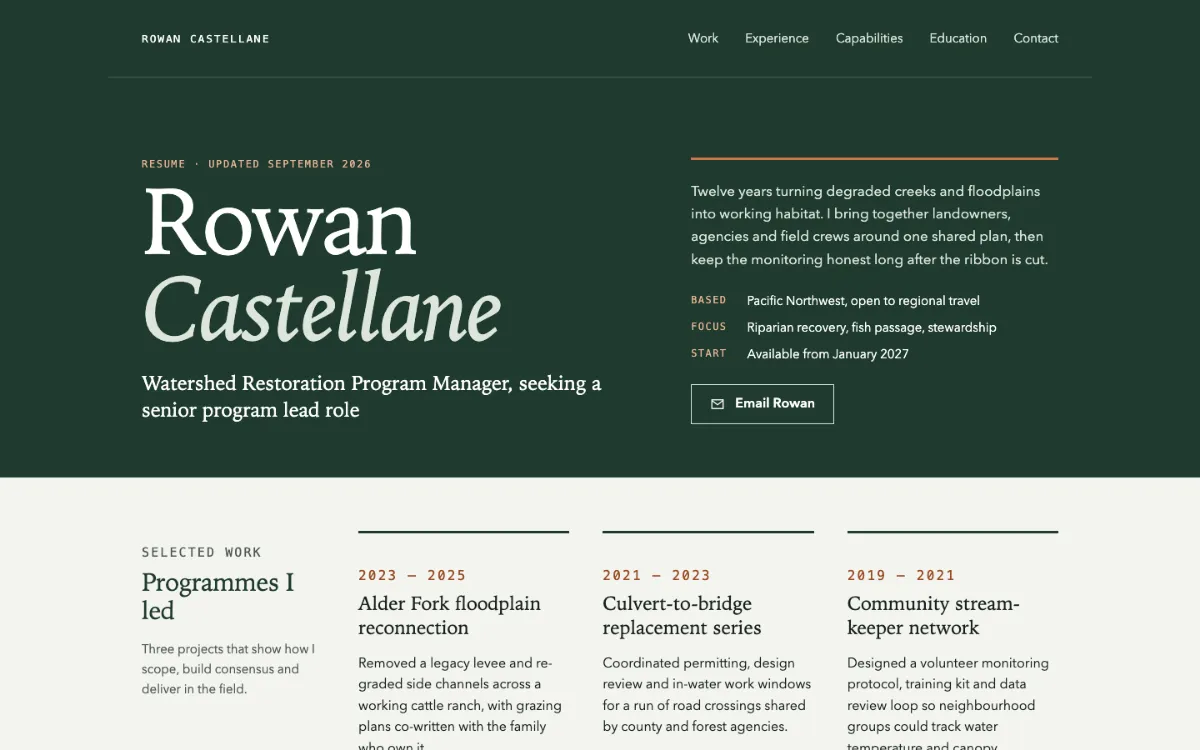 Elm Ridge Resume