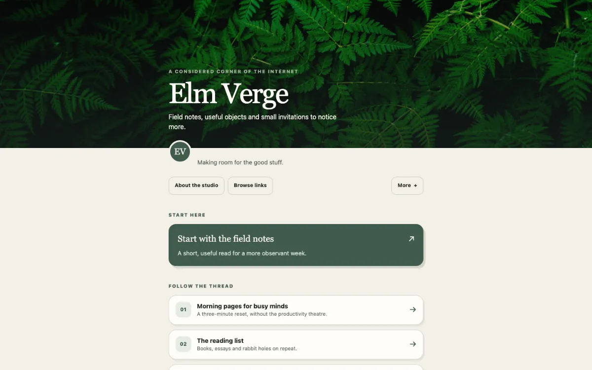 Elm Verge Link In Bio