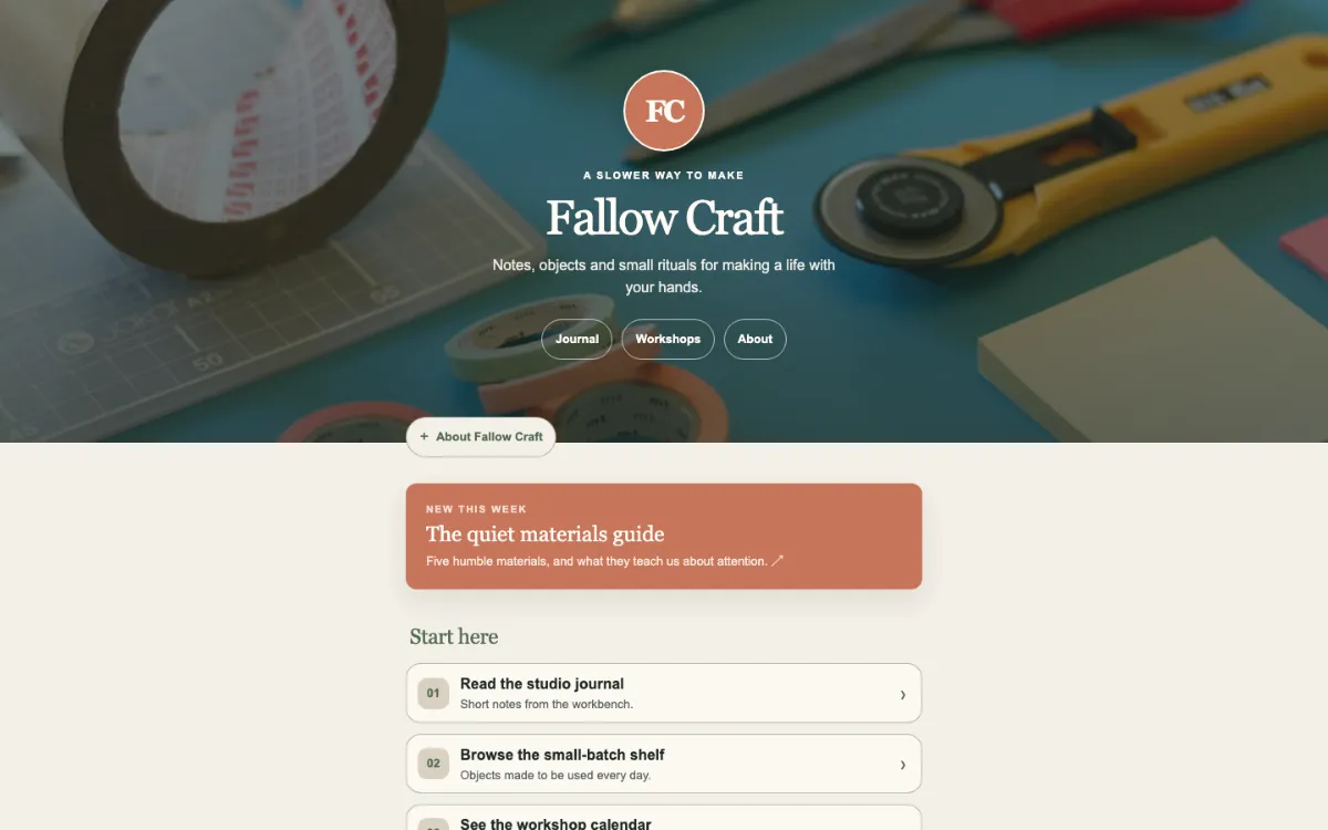 Fallow Craft Link In Bio