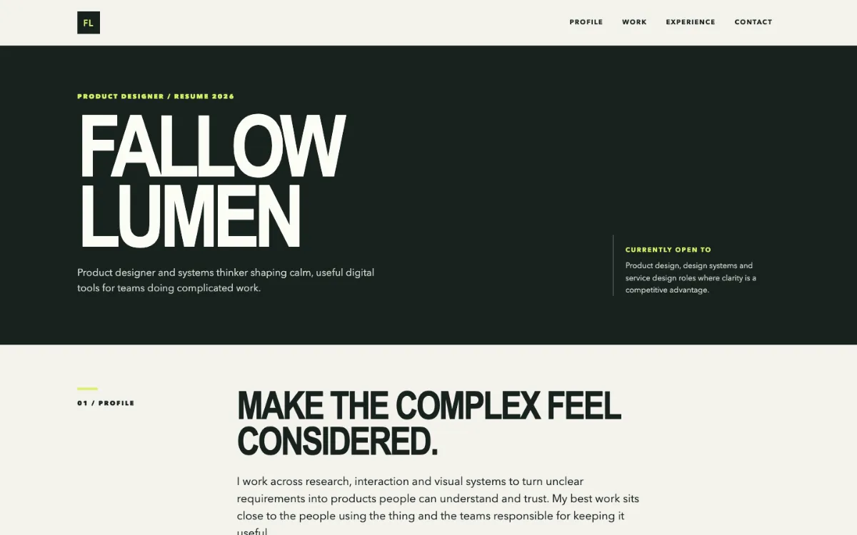 Fallow Lumen Resume