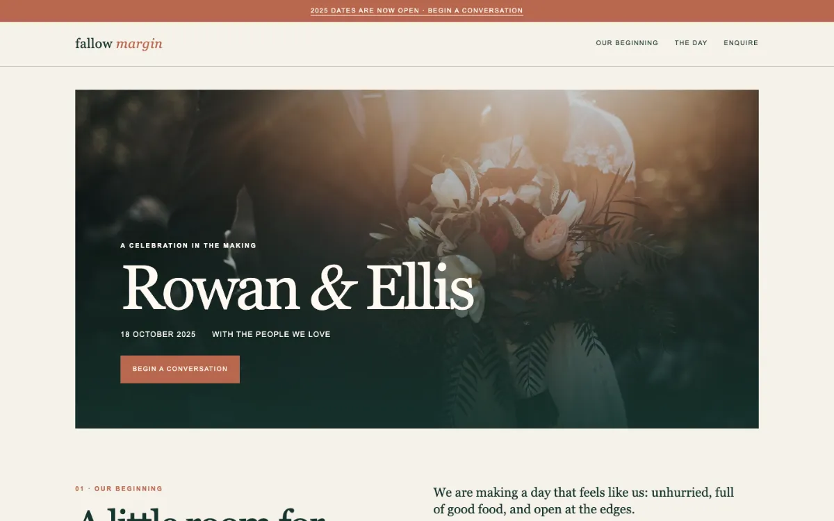Fallow Margin Wedding