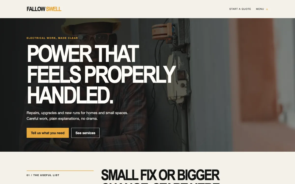 Fallow Swell Electrician