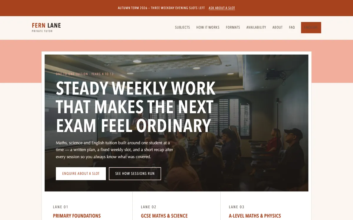 Fern Lane Private Tutor