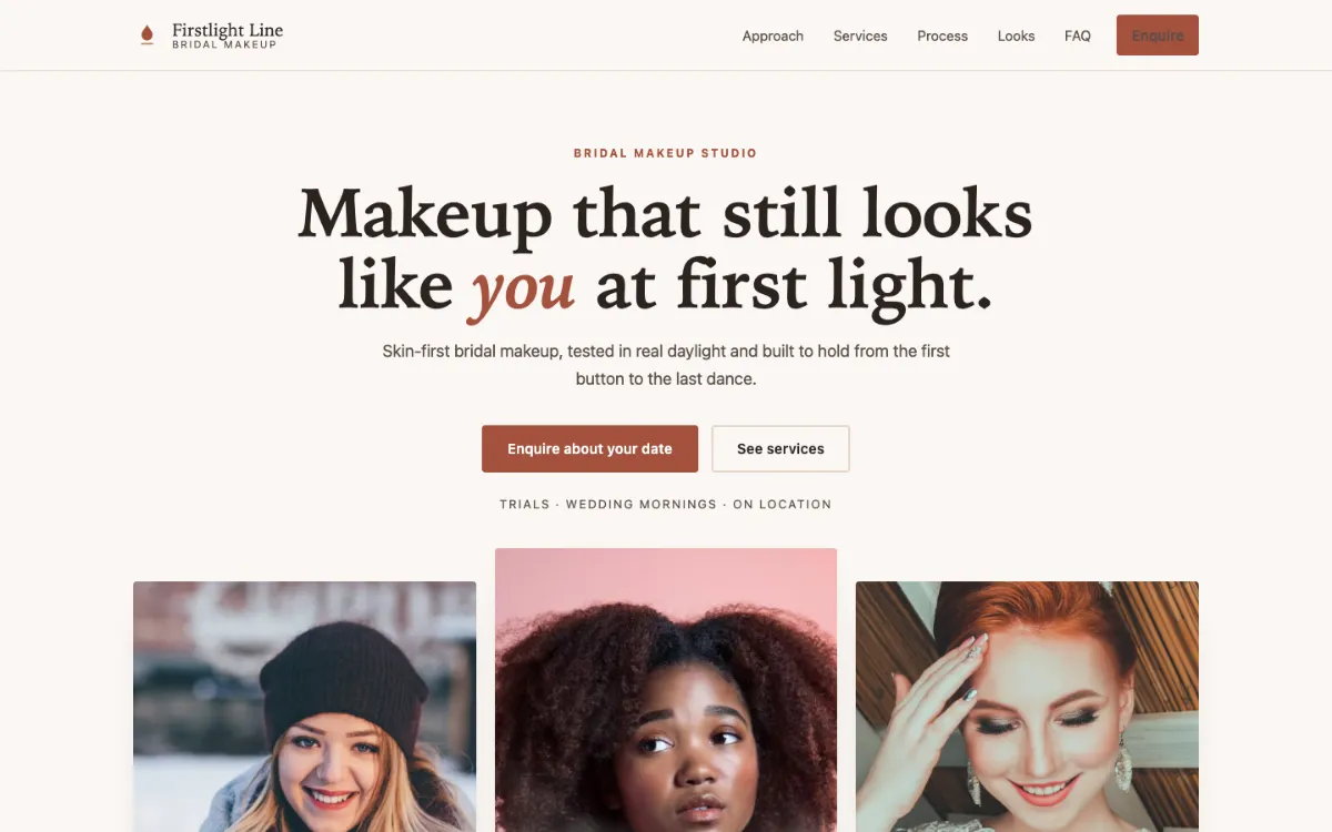 Firstlight Line Bridal Makeup